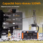 Centrale électrique Portable onde sinusoïdale Pure 600W